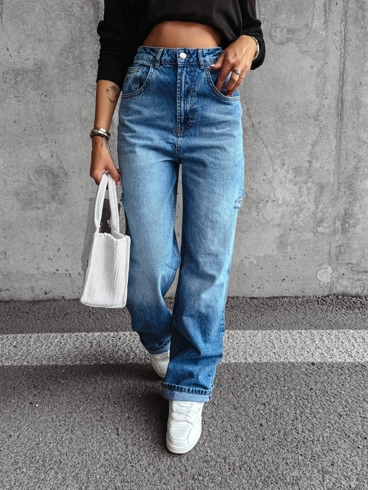 Jeans Riga Olavoga Baggy Fit Blau